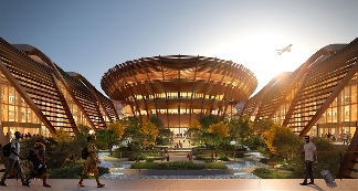 扎哈事务所在建：比绍夫图国际机场，灵感源自东非大裂谷(图9)