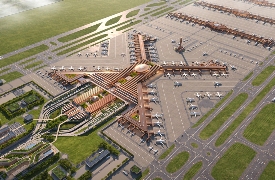 扎哈事务所在建：比绍夫图国际机场，灵感源自东非大裂谷