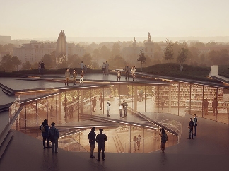 隈研吾联合体获胜方案:波兰Rzeszów新公共图书馆,语之螺旋(图11) 隈研吾联合体获胜方案:波兰Rzeszów新公共图书馆,语之螺旋(图11)